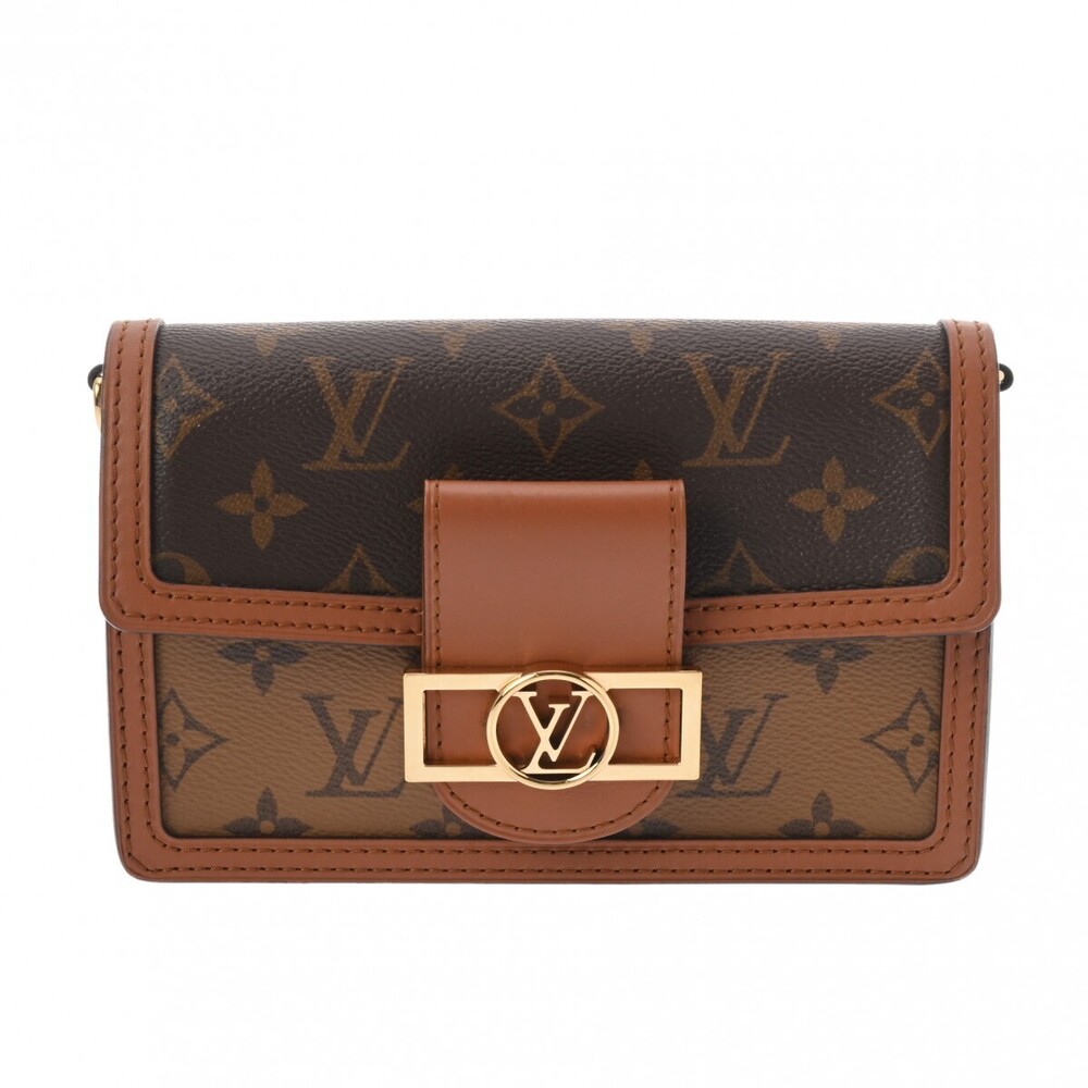 Louis Vuitton Monogram Reverse Portefeuille Wallet Dauphine Brown Shoulder Bag